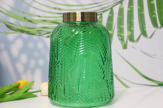 Green Transparent Hydroponic Art Glass Vase Decor for Home Furnishing Hotel Flower Shop Decoration