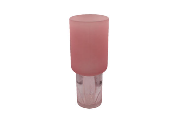 H33cm Home Occasion Pink Glass Vase Decor in Modern Style and Pink