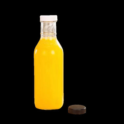 500ML Leak Proof Clear Glass Milk Bottles Reusable and Dishwasher Safe
