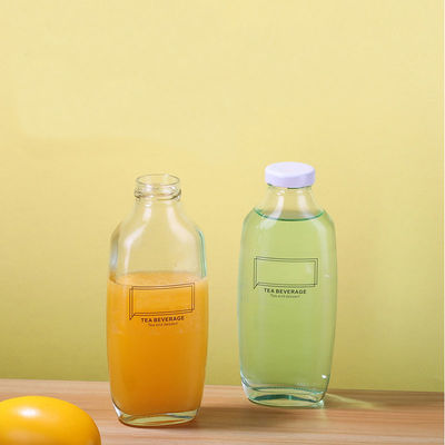 500ml Leak Proof Clear Glass Milk Bottles Beverage Reusable for Safe Storage