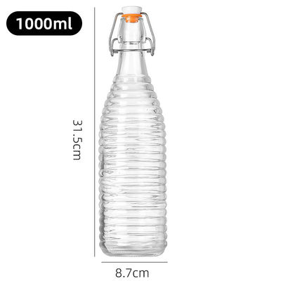 Eco Friendly Clear Mini Glass Milk Bottles Reusable / Dishwasher Safe Leak Proof ML Capacity