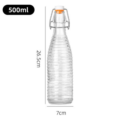 500ML Clear Glass Milk Bottles Leak Proof Reusable Dishwasher Safe Classic