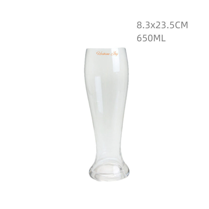 Large 650ML Glass Drinking Cups Premium Pilsner Beer Glasses