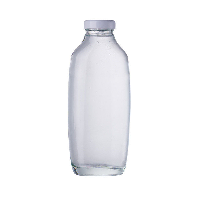 350ml Eco Friendly Clear Glass Milk Bottles Leak Proof Reusable