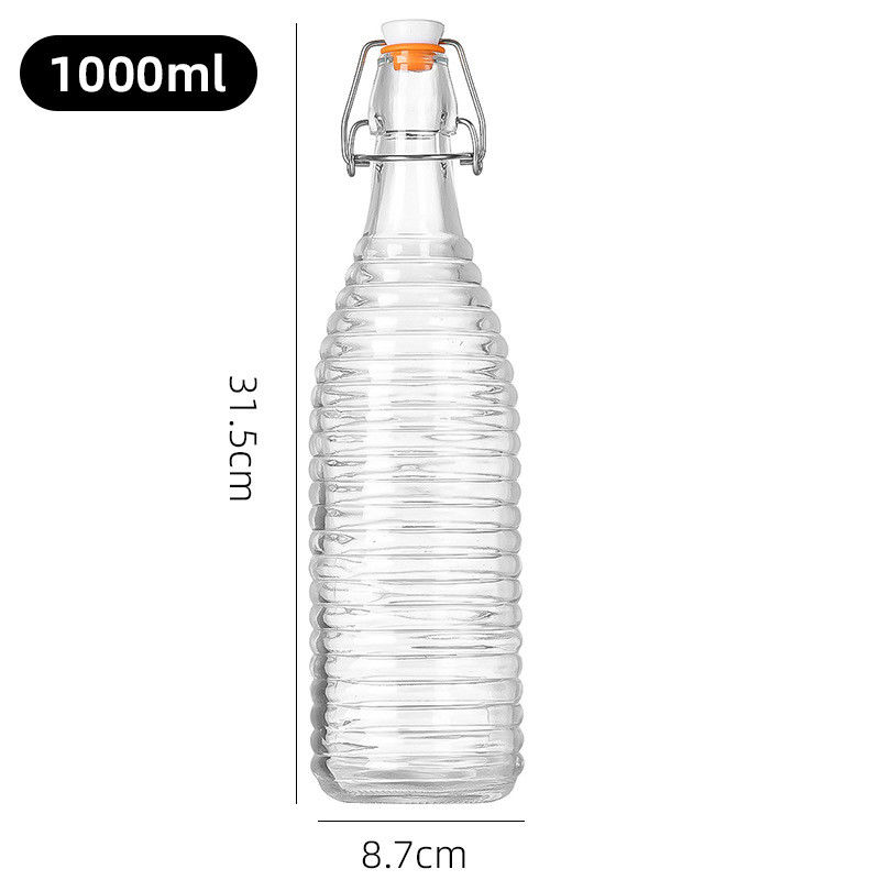 Eco Friendly Clear Mini Glass Milk Bottles Reusable / Dishwasher Safe Leak Proof ML Capacity