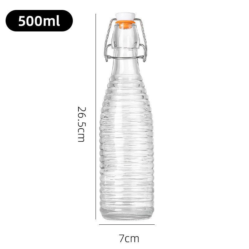 500ML Clear Glass Milk Bottles Leak Proof Reusable Dishwasher Safe Classic