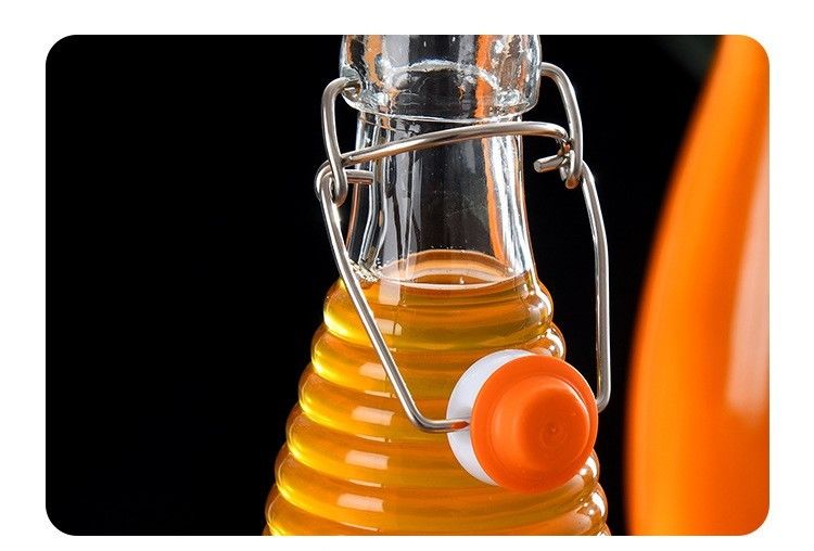 1000ml Capacity Clear Leak Proof Small Glass Bottles Reusable Vintage Glass Milk Jars For Refrigerator Storage